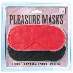 Черно-красный комплект закрытых масок Pleasure Masks