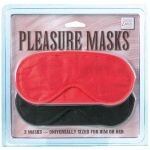 Черно-красный комплект закрытых масок Pleasure Masks